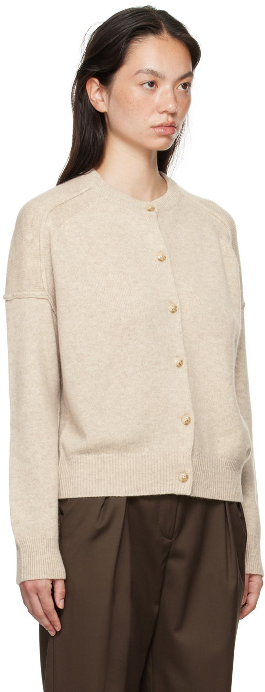 Pleteni pulover Loulou de Saison Loulou de Saison Keti Cardigan Bež | KETI, 1