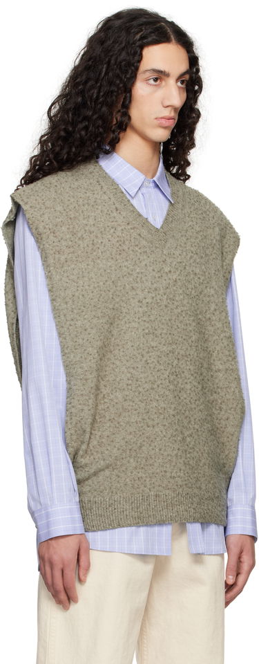 Pleteni pulover Maison Margiela Maison Margiela Pilling Knit Vest Rjava | S50TH0065 M13108, 4