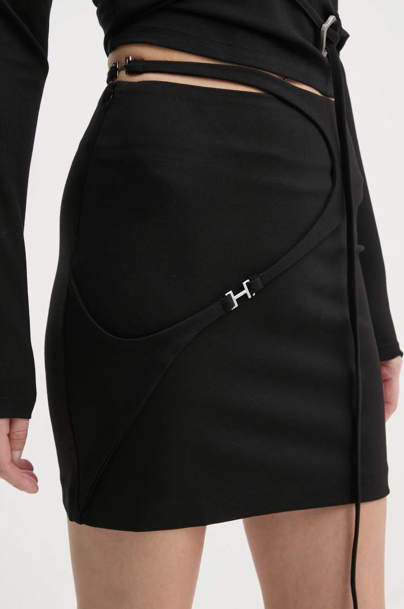 Krila HELIOT EMIL Cutout Detail Mini Skirt Črna | AW24.W.12.042.BLK01