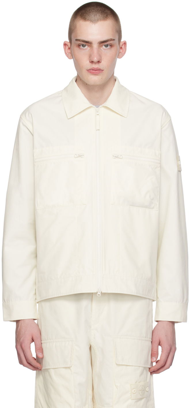 Jakna Stone Island Patch Jacket Bela | 8015432F1