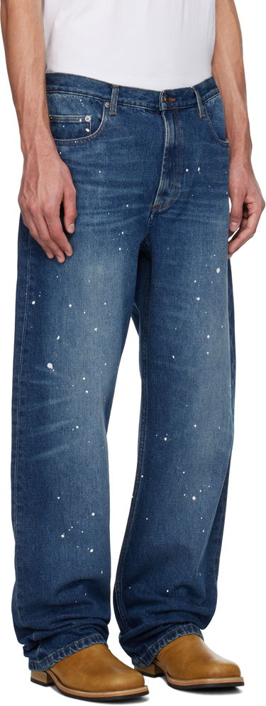 Kavbojke A.P.C. A.P.C. Relaxed Fit Paint Splatter Jeans Modra | COHGL-H09199, 1