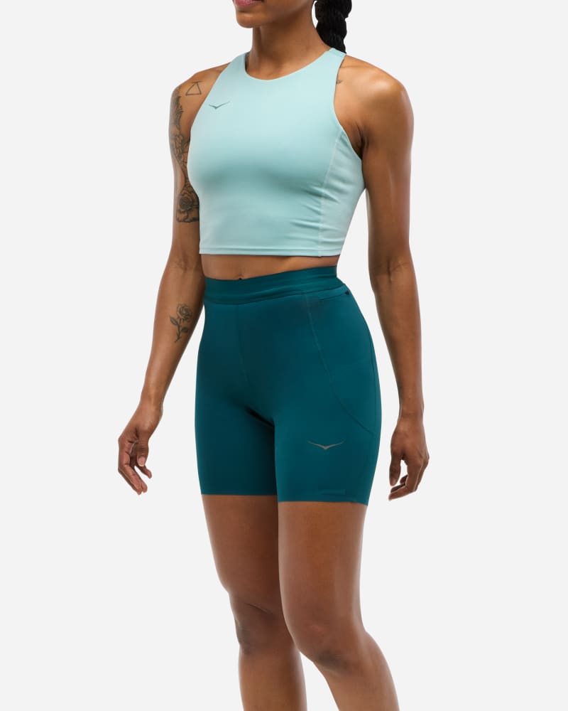 Majica brez rokavov Hoka One One Novafly 6'' Knit Shorts Zelena | 1151088-BLTW