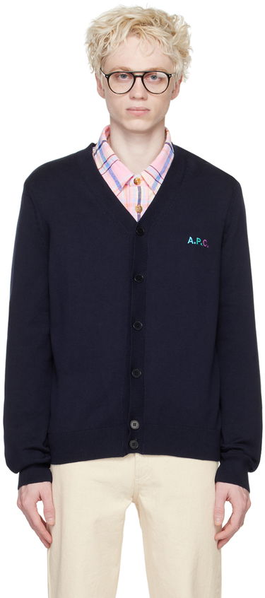 Pleteni pulover A.P.C. Navy New Joseph Cardigan Mornarica | COGDK-H22229, 0