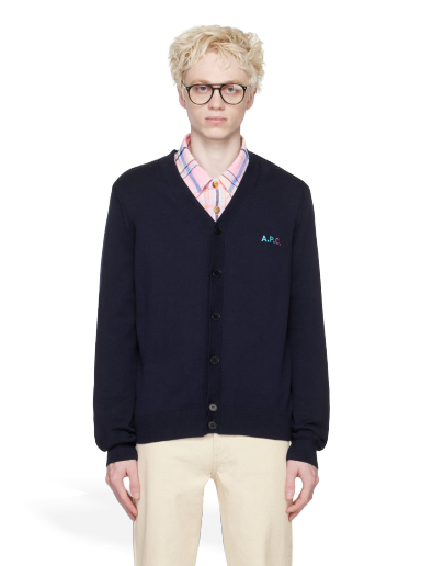 Pleteni pulover A.P.C. Navy New Joseph Cardigan Mornarica | COGDK-H22229