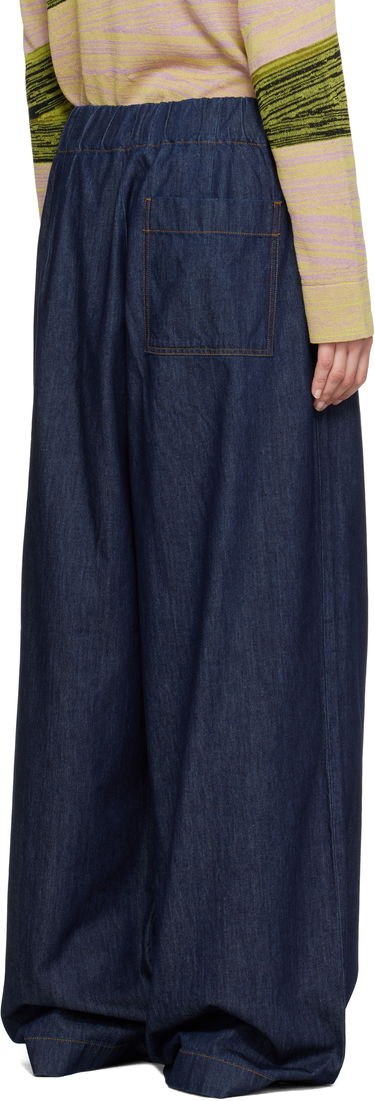 Hlače Dries Van Noten Dries Van Noten Drawstring Wide-Leg Jeans Modra | 251-010936-1553, 2