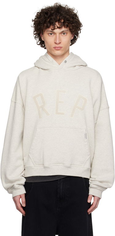 Pulover Represent Clo Represent 'Rep' Appliqué Hoodie Siva | MLM41211, 0