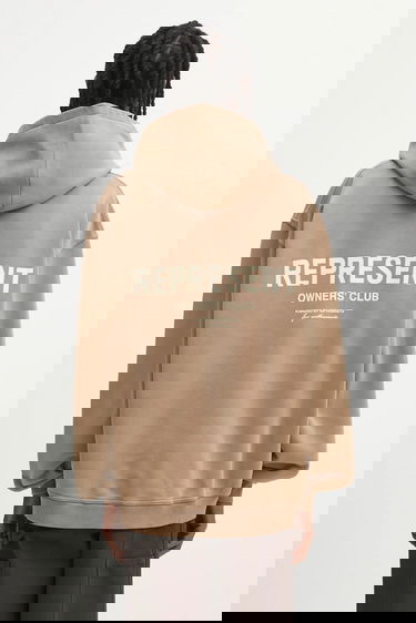 Pulover Represent Clo Represent Owners' Club Hoodie with Print Bež | OCM41113.16, 0