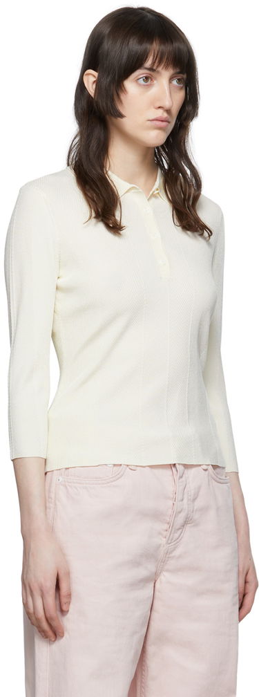 Polo majica rag & bone Pacey Knit Polo Bela | WAS22P049WB49, 1