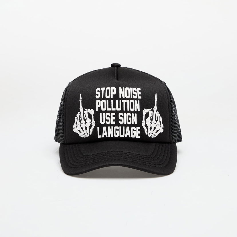Kapa Pleasures PLEASURES Pollution Trucker Cap Črna | P25SU068 BLACK