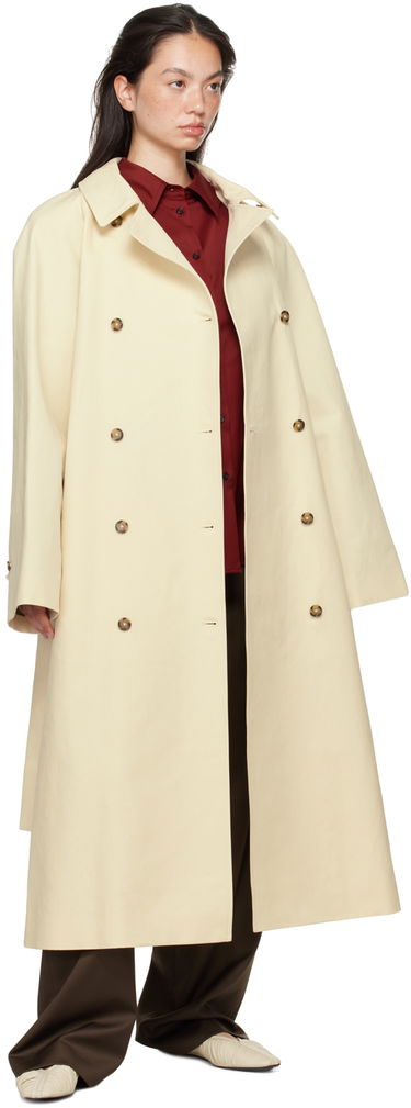 Trenčkot Loulou de Saison Loulou de Saison Kamina Double-Breasted Trench Coat Bež | KAMINA, 3