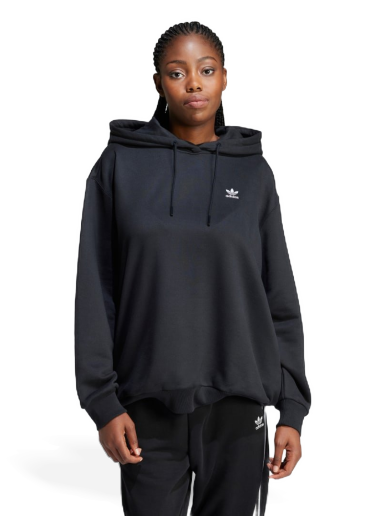 Pulover adidas Originals Trefoil Oversized Hoodie Črna | IU2409