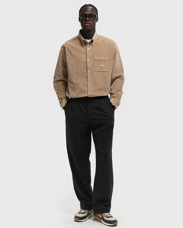 Srajce Drôle de Monsieur Corduroy Shirt With Logo Embroidery Bež | PERM-SH172-CO156-BG, 1