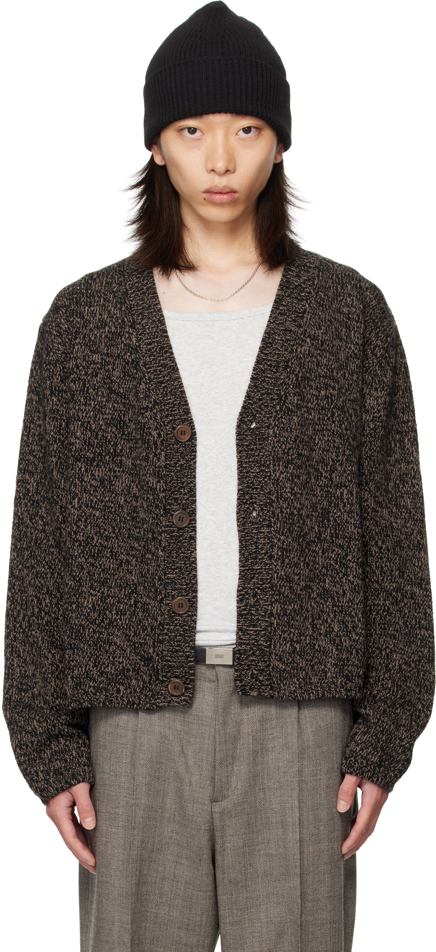 Pleteni pulover OUR LEGACY OUR LEGACY Academy Knit Cardigan Rjava | M4253AB, 0