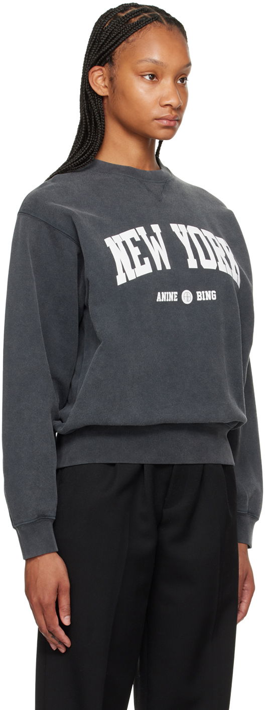 Pulover Anine Bing ANINE BING Ramona Sweatshirt Siva | A-08-5055-012D, 1