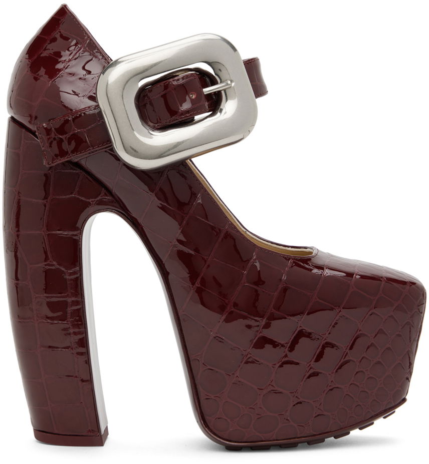 Superge in čevlji Bottega Veneta Mostra Heels "Red" Bordo | 716146 V2DW0, 0