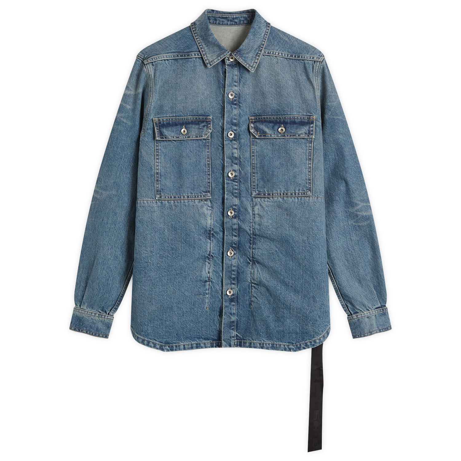 Srajce Rick Owens Rick Owens DRKSHDW Denim Shirt, Size Large Modra | DS01E3705-DWB-06, 1