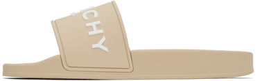 Modni dodatki Givenchy Givenchy Embossed Pool Slides Bež | BE3076E1KU270, 2