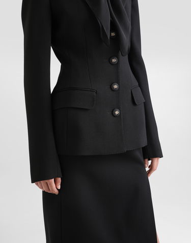 Jakna Dolce & Gabbana Dolce & Gabbana Single-Breasted Dolce Jacket Črna | F27DCTFUBGEN0000, 3