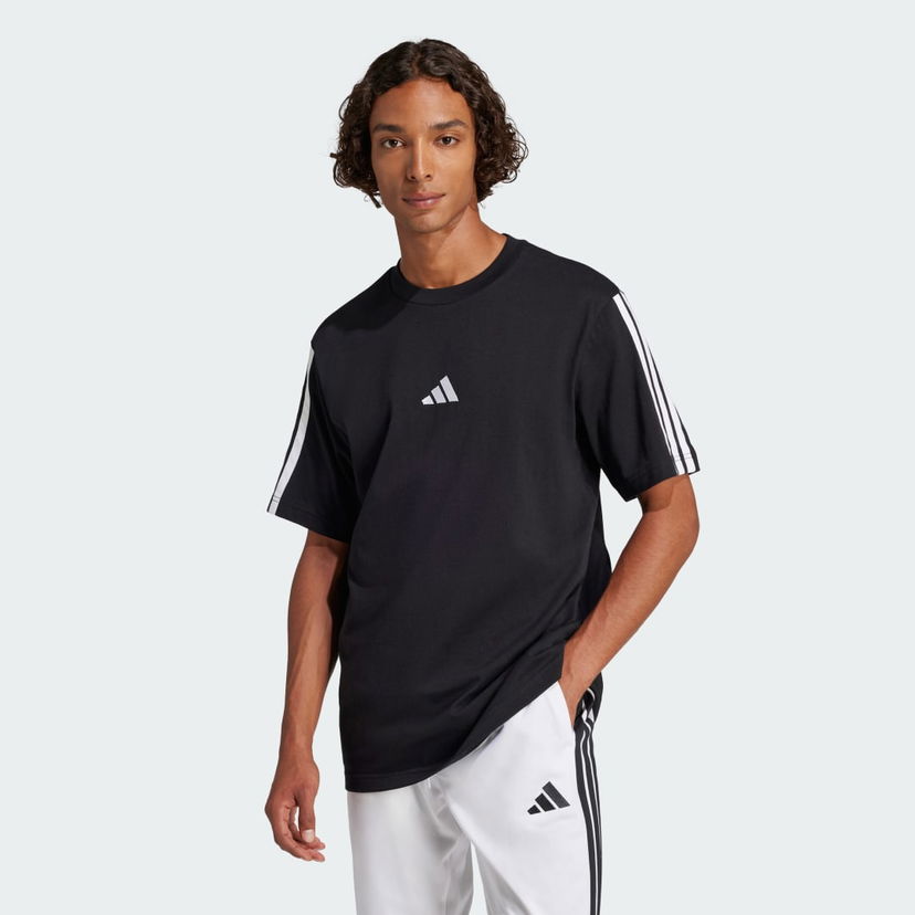 Majica adidas Performance Single Jersey 3-Stripes T-Shirt Črna | JW1949