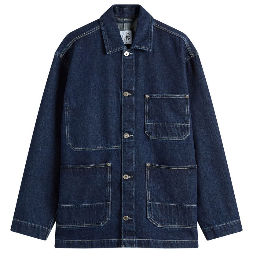 Jakna Polar Skate Co. Polar Skate Co. Ezra Denim Jacket, Size Large Modra | PSC-SU25-38-IND