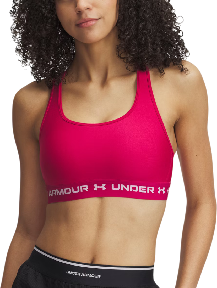 Modrček Under Armour Crossback Mid Sports Bra Roza | 1361034-681