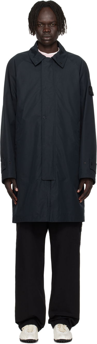 Plašči Stone Island Weatherproof Cotton Canvas Long Coat Mornarica | K2S15 7100018 S00F1, 0