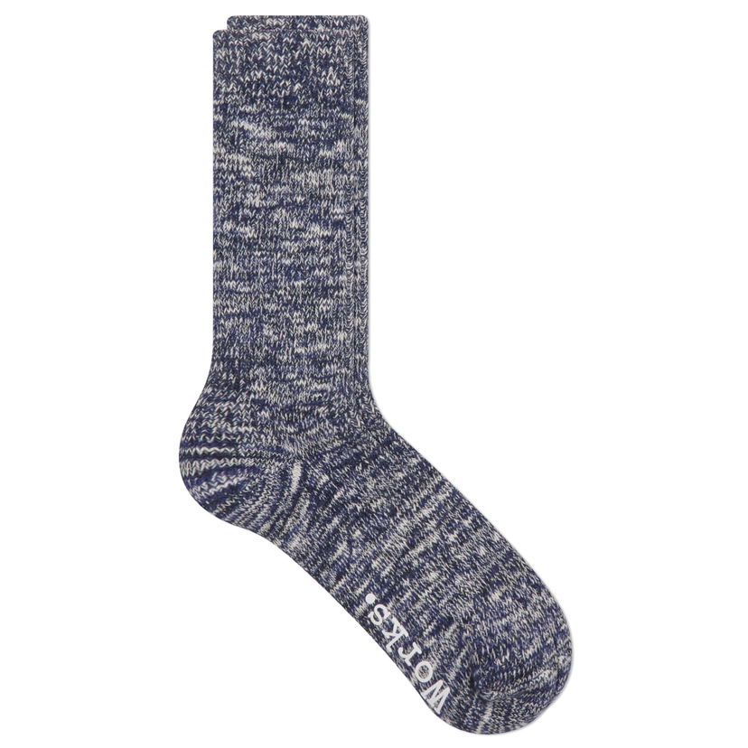 Nogavice Universal Works Slub Socks, Size Medium Modra | 23771-NVY