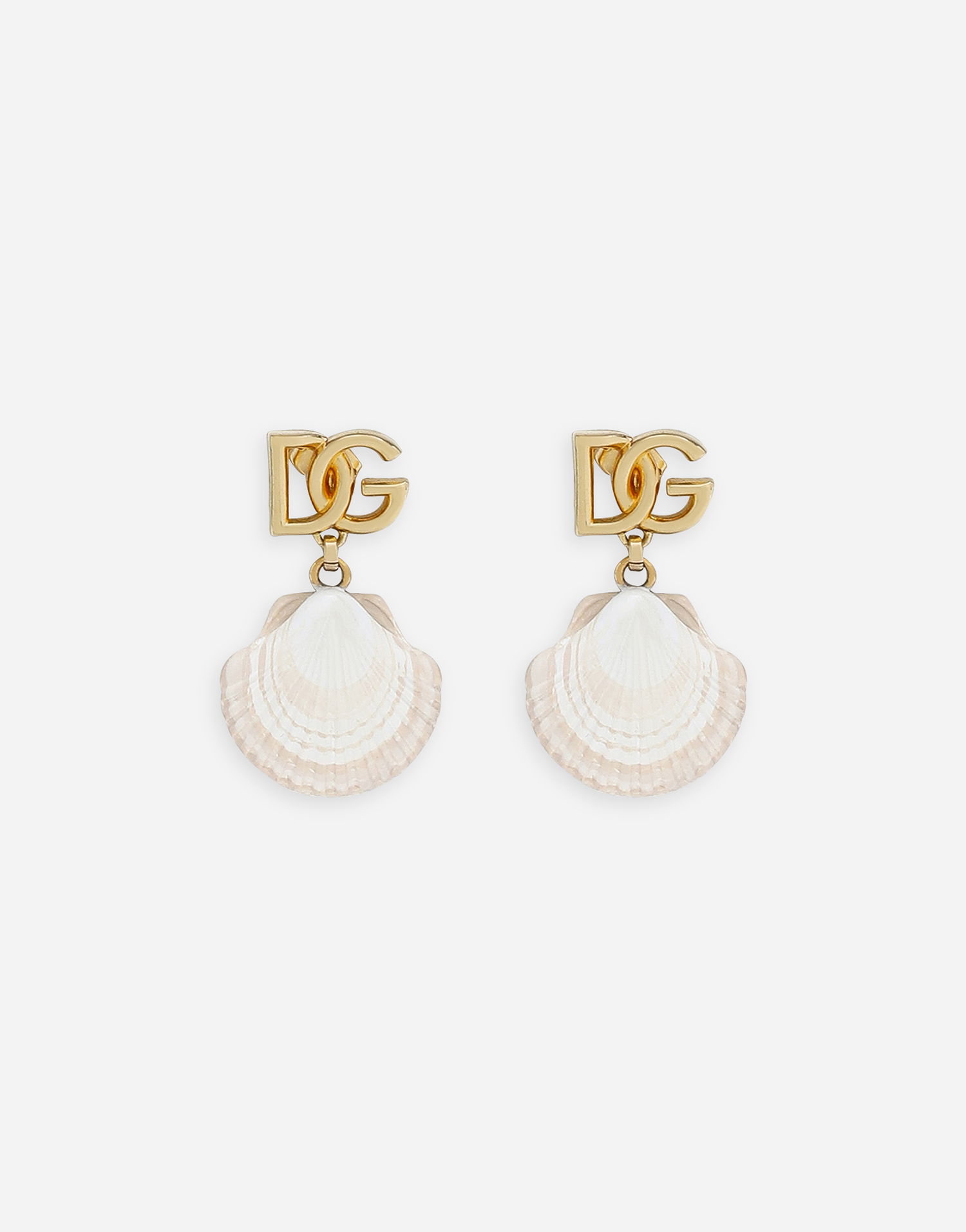 Uhani Dolce & Gabbana Gold-tone Shell Dangle Earrings Kovinski | WEQ6A1W1111ZOO00, 0