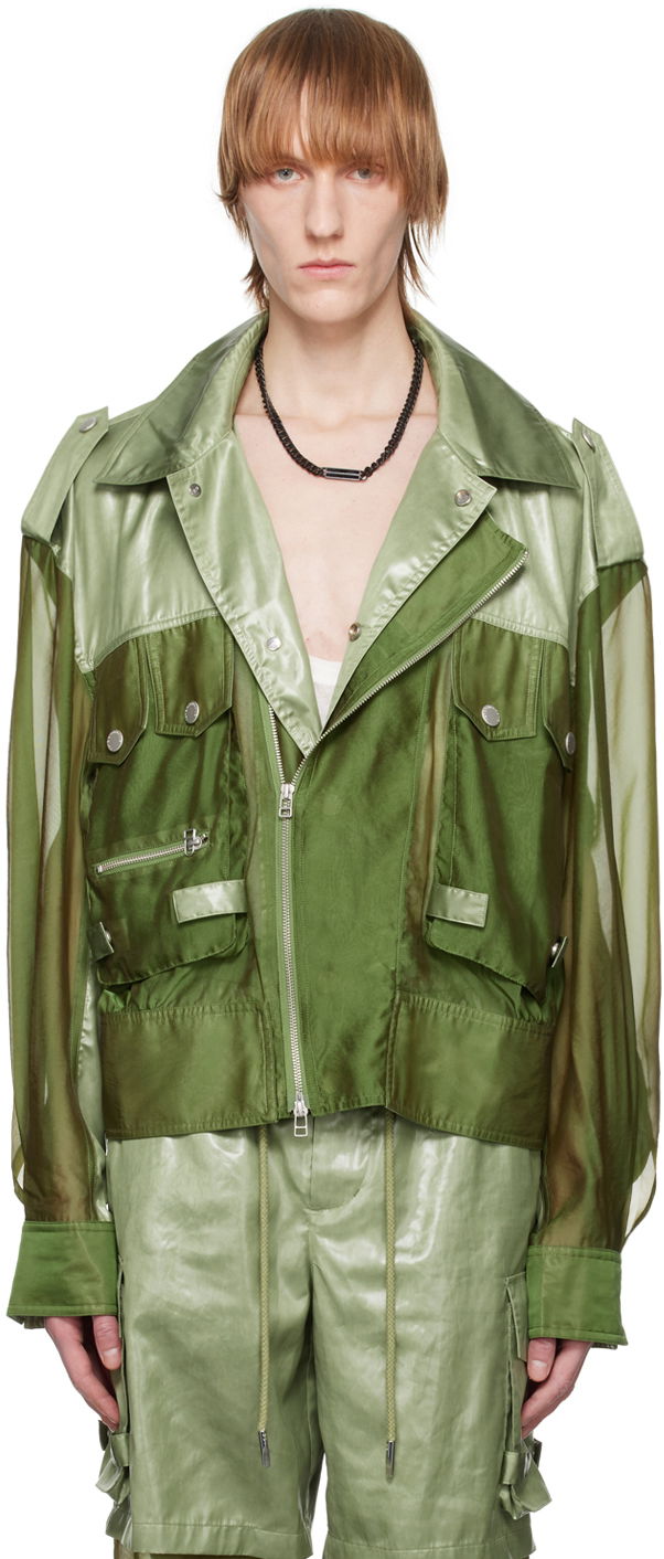 Jakna Feng Chen Wang Feng Chen Wang Paneled Jacket Zelena | FMS15JK26, 0