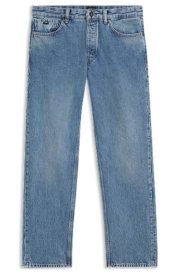 Kavbojke BOSS Relaxed Fit Jeans Modra | 50532620