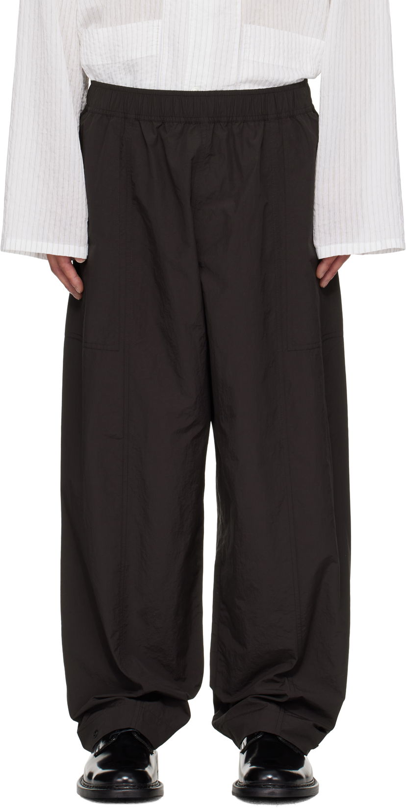 Hlače Studio Nicholson Studio Nicholson Ashi Wide Leg Trousers Črna | ASHI SNM - 1270