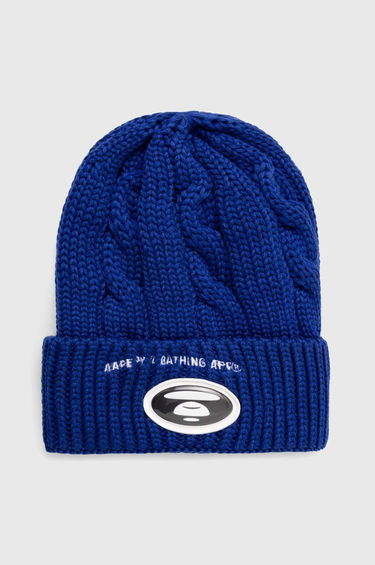 Beanie AAPE by A Bathing Ape AAPE Cable Knit Beanie Modra | AHT5236, 0