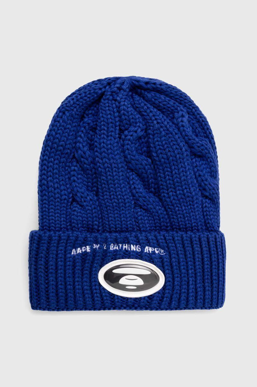 Beanie AAPE by A Bathing Ape AAPE Cable Knit Beanie Modra | AHT5236