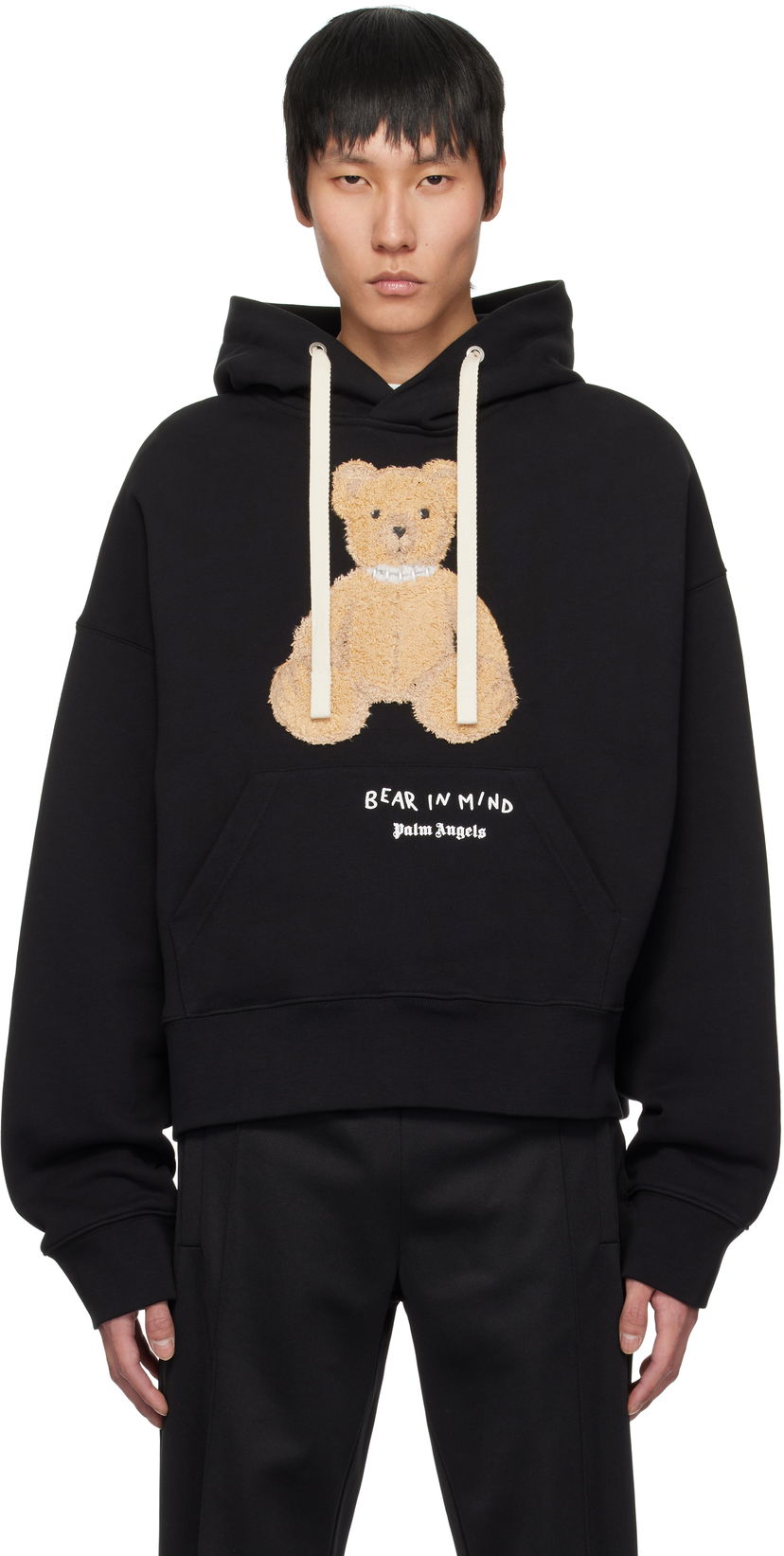 Pulover Palm Angels Palm Angels 'Bear In Mind' Hoodie Črna | PMBB172S25FLE0011060