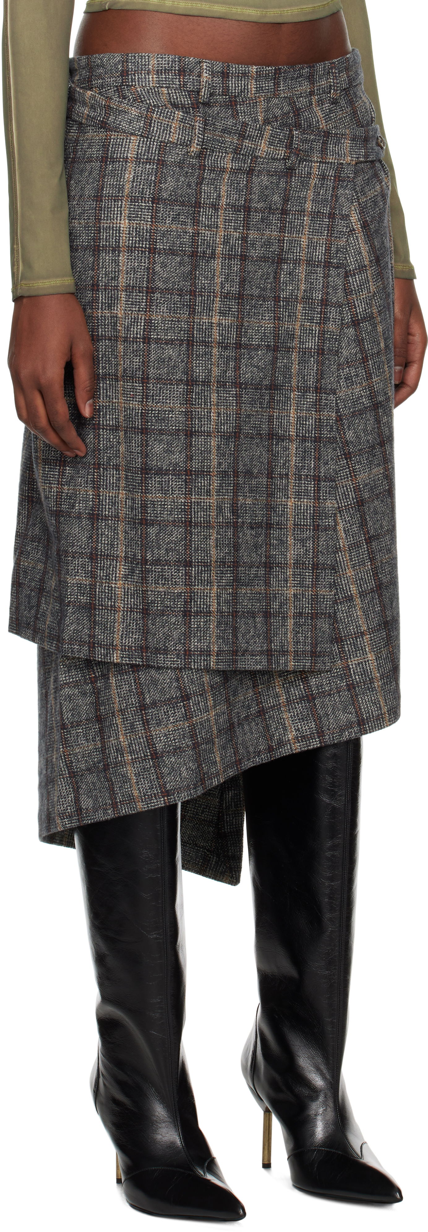 Krila R13 R13 Wrap Midi Skirt Večbarvna | R13WR331 R432A, 1