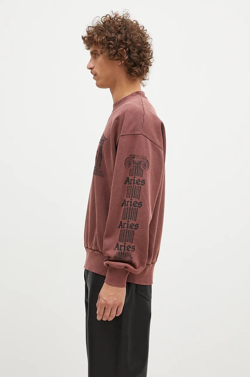 Pulover Aries Aged Ancient Column Sweatshirt With Print Rdeča | AR2003302, 1