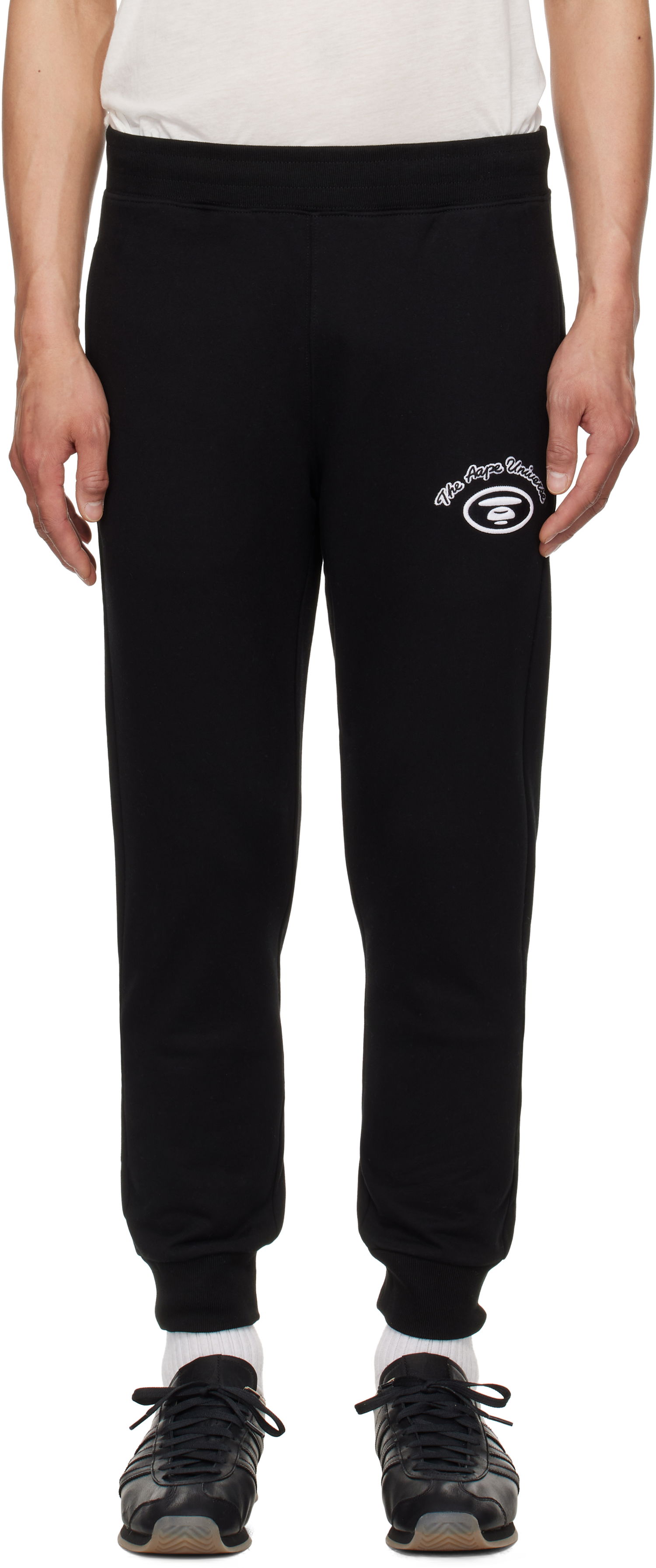 Trenirka AAPE by A Bathing Ape AAPE by A Bathing Ape 'AAPE' Basic Sweatpants Črna | AAPPTMB698XXNBKX, 0