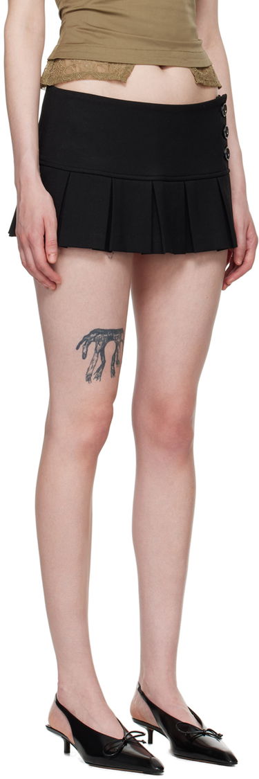 Krila GUIZIO Guizio Pleated Miniskirt Črna | H23304W030, 4