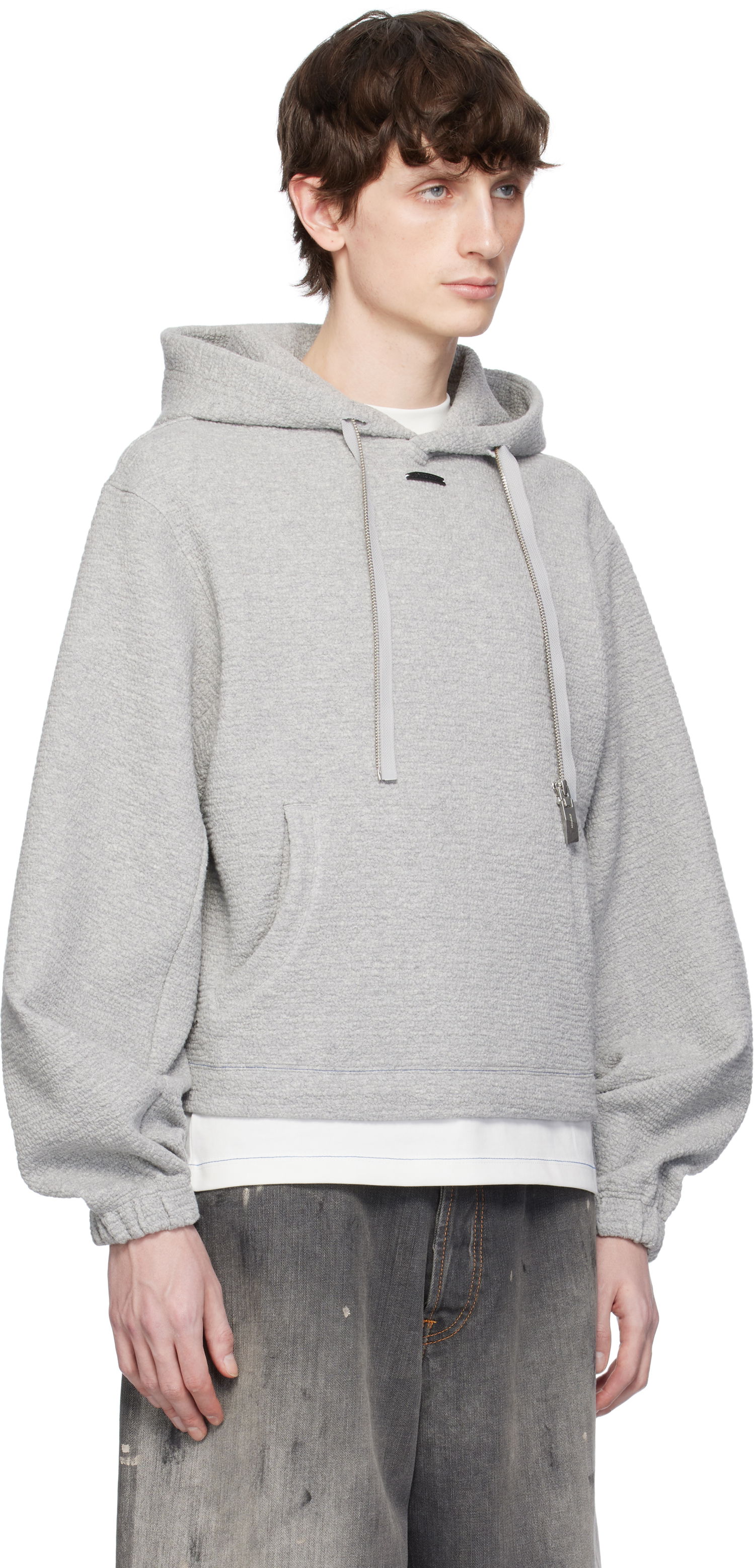 Pulover ADER ERROR ADER error Realce Product. 29 Fleece Hoodie Siva | BO01SSHD0102GR, 1