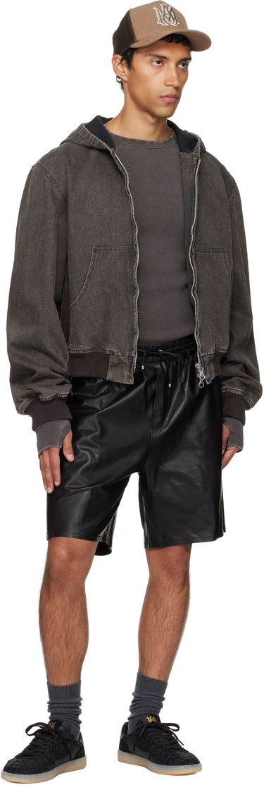 Kratke hlače AMIRI AMIRI Lightweight Leather Shorts Črna | AMLTSH1017, 3