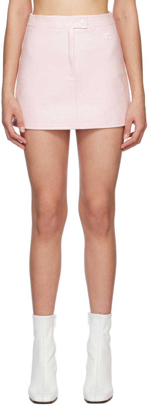 Krila Courrèges Zip-Fly Miniskirt Roza | PERCJU001VY0003