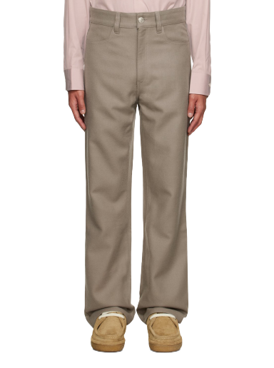 Hlače AMI Straight-Fit Trousers Bež | HTR504.WV0018