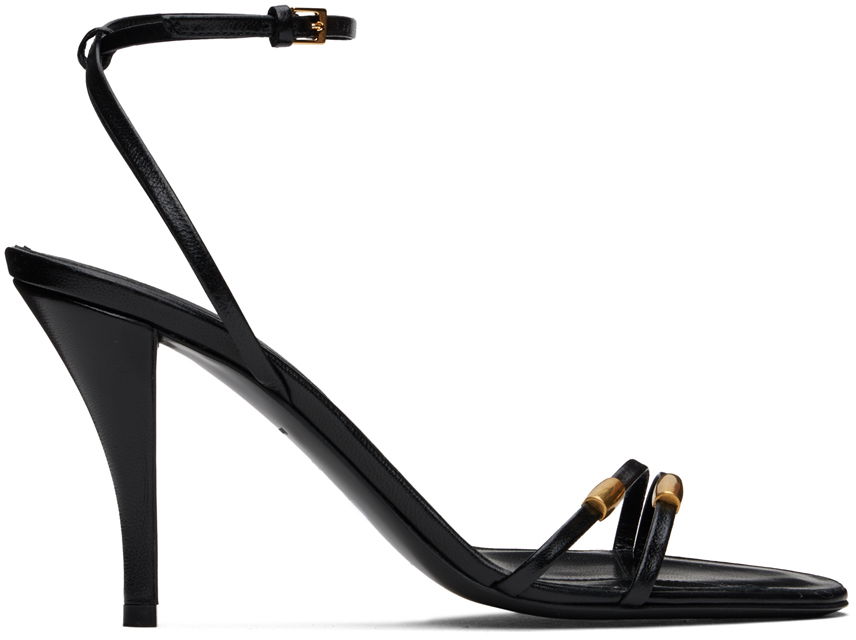 Modni dodatki The Row The Row Cleo Bijoux Leather Heeled Sandals Črna | F1507-L35, 0