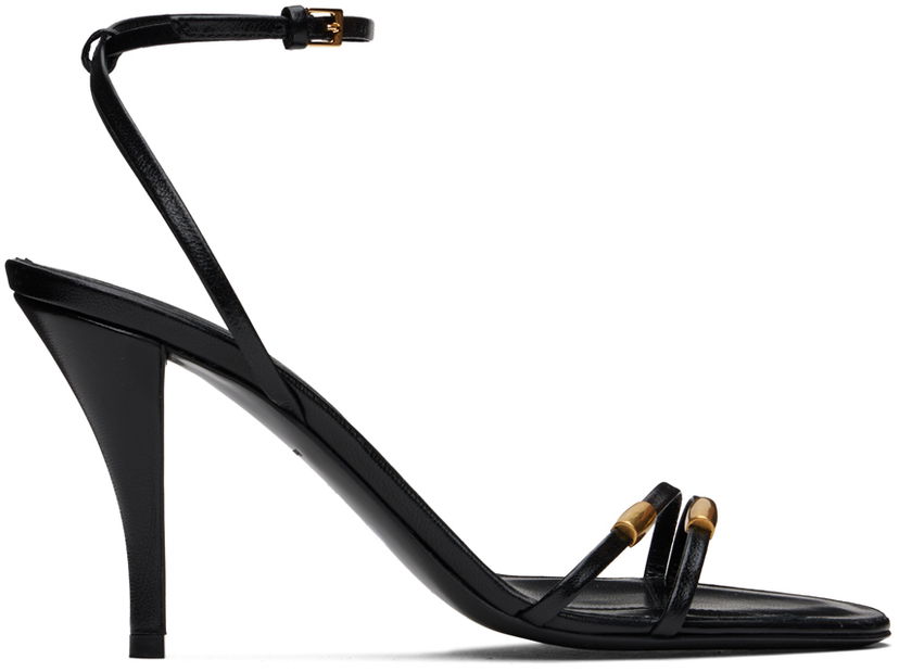 Modni dodatki The Row The Row Cleo Bijoux Leather Heeled Sandals Črna | F1507-L35