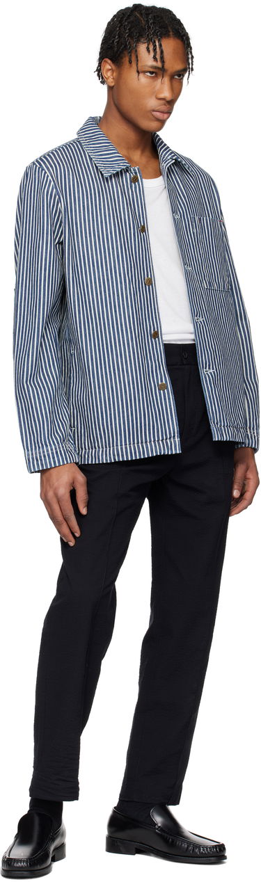 Srajce A.P.C. A.P.C. Raphael Striped Denim Jacket Modra | COHHG-H32001, 3