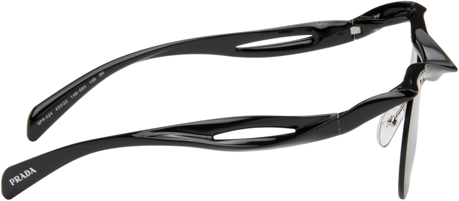 Sončna očala Prada Prada Twisted Frame Circle Sunglasses Črna | 0PR A24S 1AB5S043 8056262141410, 1