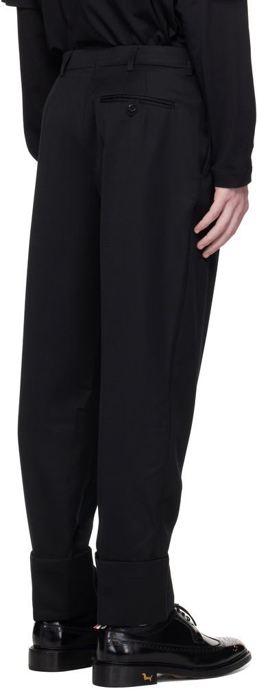Hlače Simone Rocha Simone Rocha Cuffed Straight Leg Trousers Črna | 4175 1217, 2