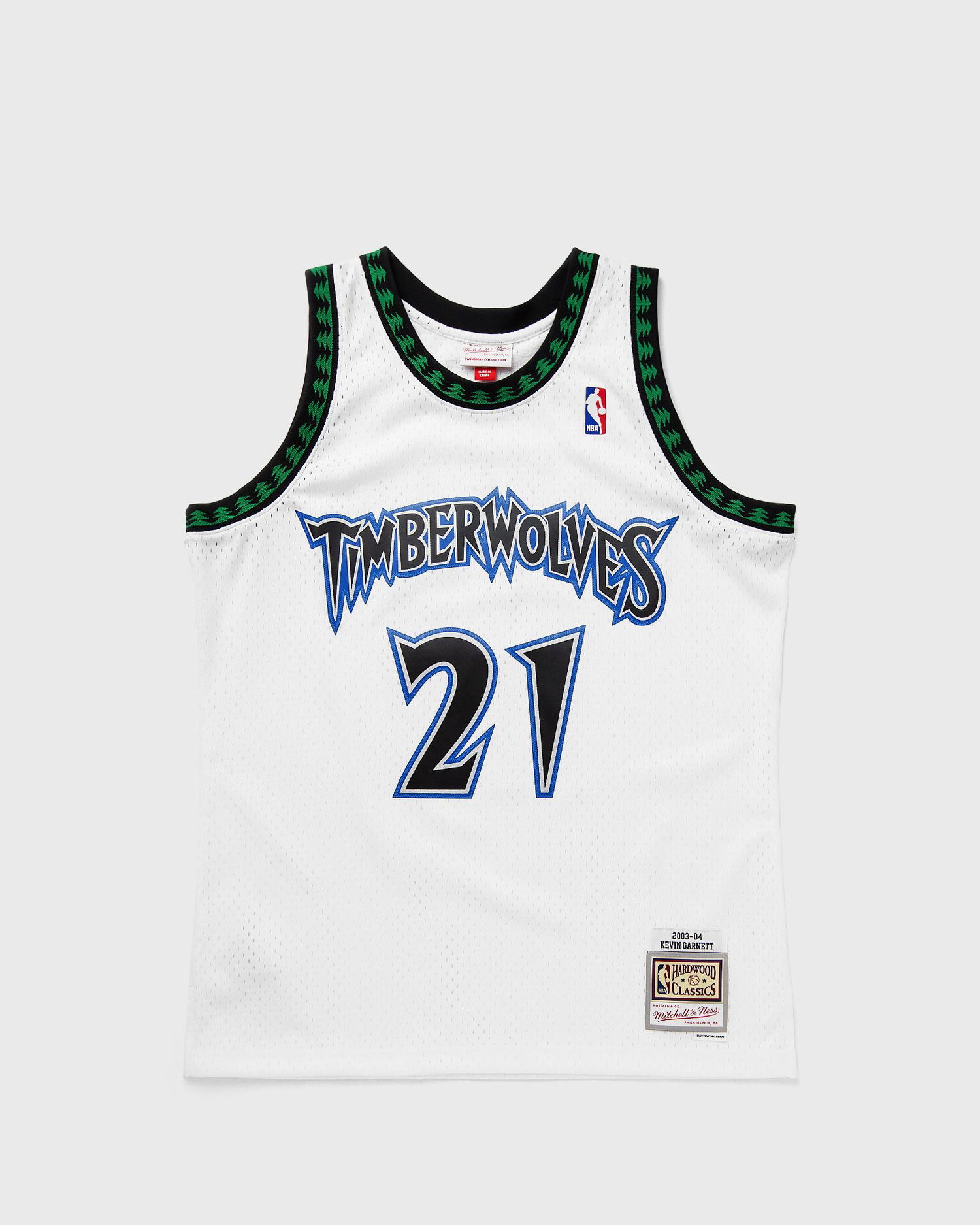 Dres Mitchell & Ness Mitchell & Ness Minnesota Timberwolves Kevin Garnett #21 Jersey Bela | JY11624-MTIWHIT, 0