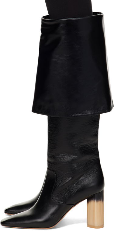 Obleke CHLOÉ Chloé Georgia Heeled Tall Boots Črna | CHC25S07YQJ, 2