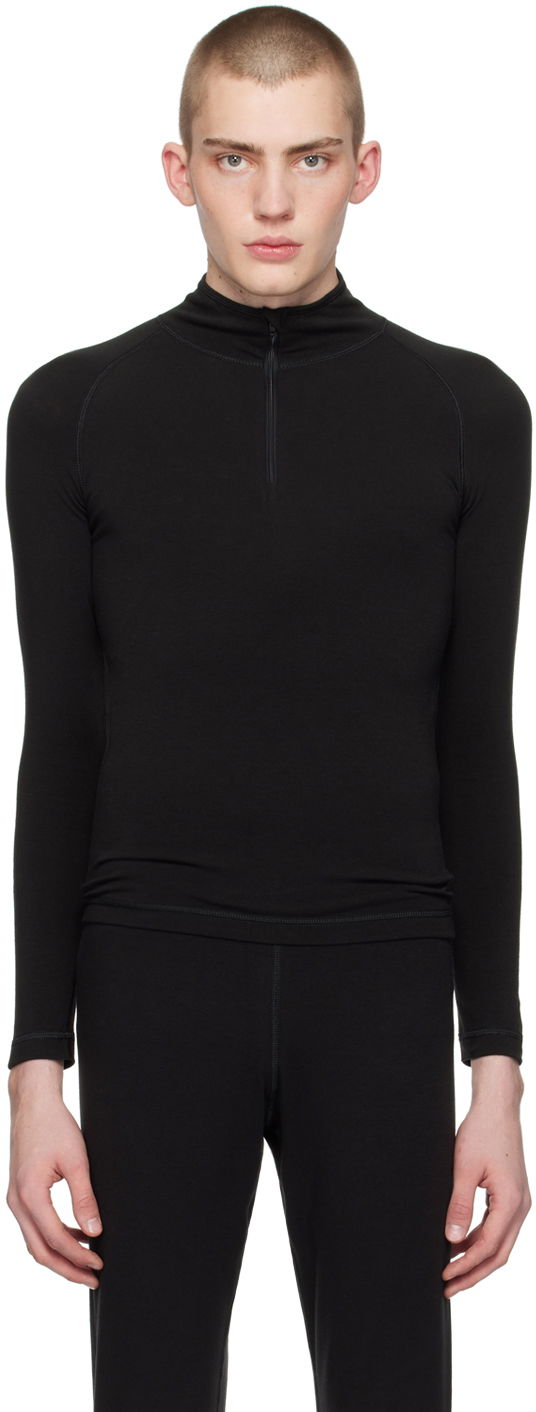 Pleteni pulover Balenciaga 3B Sports Icon Ski Turtleneck Črna | 773688-TPVQ4-1000
